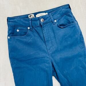 Ted Baker Pants Women's 26 Blue Skinny Tapered Comfort Stretch Slimming Workwear